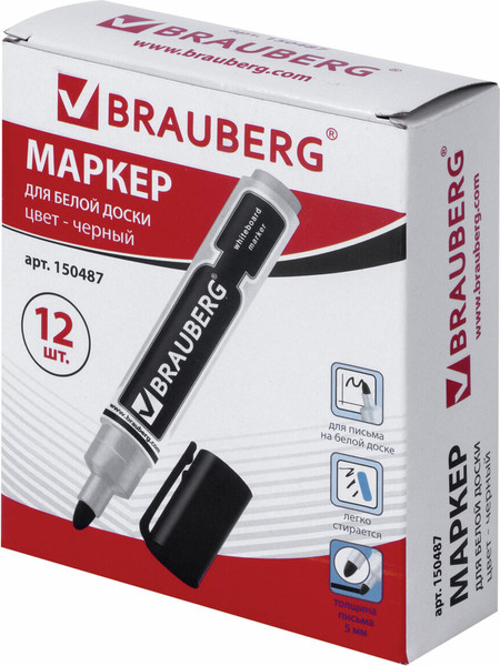 Изображение товара Маркер для доски Brauberg Neo / 150487 (черный)