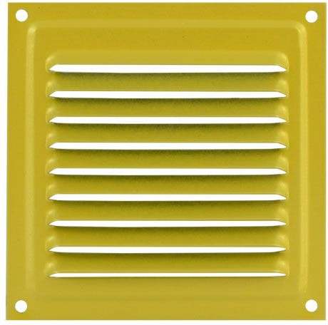 Изображение товара Решетка вентиляционная Нора-М 100x100 с сеткой / 7210 (желтый)