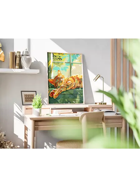 Изображение товара Картина по номерам PaintLine Спящий кот / PL-00324