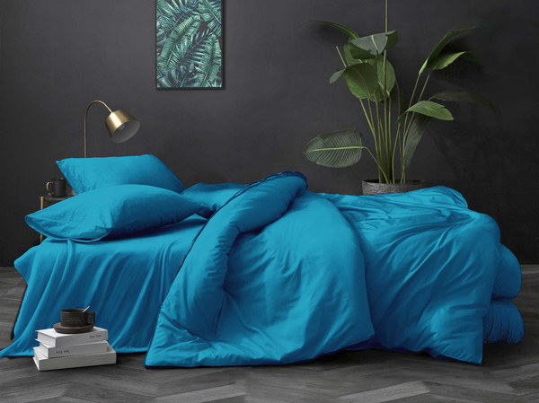 Изображение товара Комплект постельного белья LUXOR № Лазурный (N) 2.0 (поплин гл/кр)