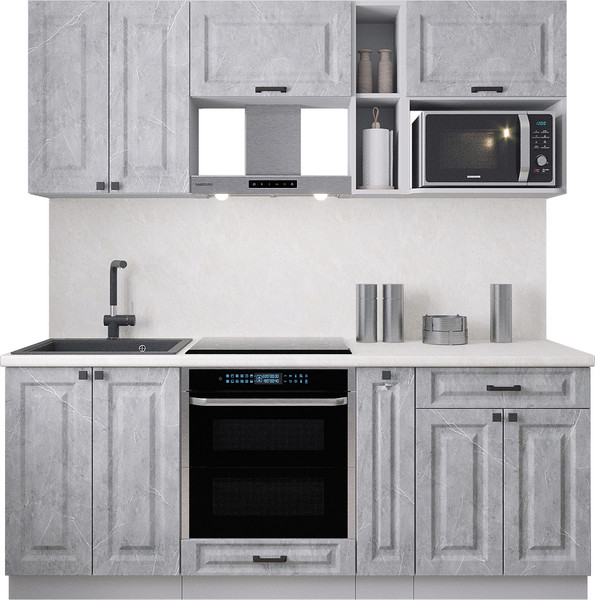 Изображение товара Кухонный гарнитур Интерлиния Мила Деко 2.0 (керамика/керамика/опал светлый)