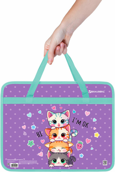 Изображение товара Папка-портфель Brauberg Funny Kittens / 273368