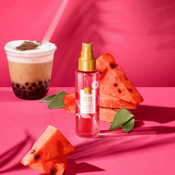 Изображение товара Спрей для тела Avon Joyful с ароматом арбуза, шалфея и бабл-чая (150мл)