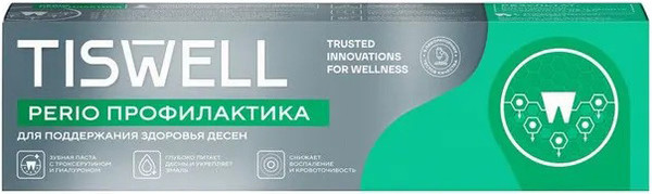 Изображение товара Зубная паста Tiswell С троксерутином и гиалуроном для поддержания здоровья десен (110г)