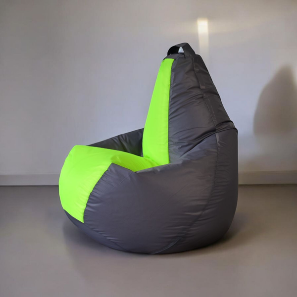 Изображение товара Бескаркасное кресло Mio Tesoro Груша Kombo XXL / GF-130x85-SN (серебристый/неон)