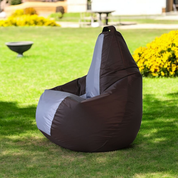 Изображение товара Бескаркасное кресло Mio Tesoro Груша Kombo XXL / GF-130x85-SHS (шоколад/серебристый)