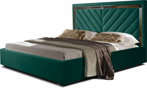 Изображение товара Двуспальная кровать ФорестДекоГрупп Софи 4 160x200 с ПМ (Veluta Lux 33)