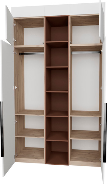 Изображение товара Шкаф Рэйгрупп Рэй S245-В5-EBL В5 (дуб элисон/белый премиум/античная латунь)