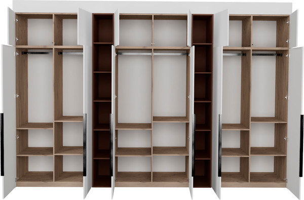 Изображение товара Шкаф Рэйгрупп Рэй S245-В18-1-EBL В18-1 (дуб элисон/белый премиум/античная латунь)