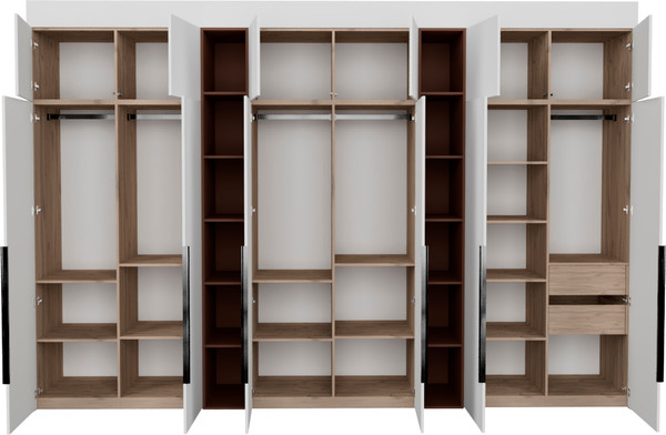 Изображение товара Шкаф Рэйгрупп Рэй S245-В18-2-EBL В18-2 (дуб элисон/белый премиум/античная латунь)