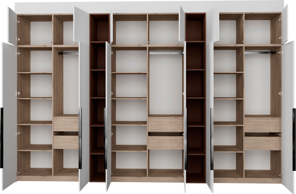 Изображение товара Шкаф Рэйгрупп Рэй S245-В18-4-EBL В18-4 (дуб элисон/белый премиум/античная латунь)