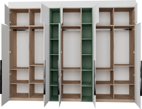 Изображение товара Шкаф Рэйгрупп Рэй S245-В16-1-EBZ В16-1 (дуб элисон/белый премиум/зеленый самшит)