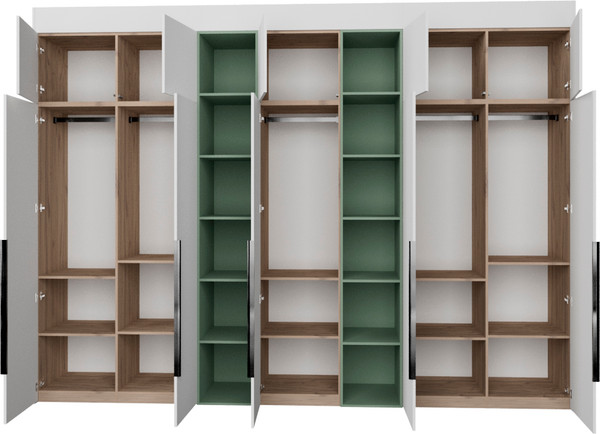 Изображение товара Шкаф Рэйгрупп Рэй S245-В17-1-EBZ В17-1 (дуб элисон/белый премиум/зеленый самшит)