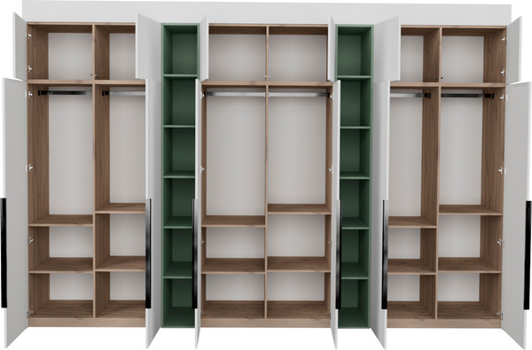 Изображение товара Шкаф Рэйгрупп Рэй S245-В18-1-EBZ В18-1 (дуб элисон/белый премиум/зеленый самшит)