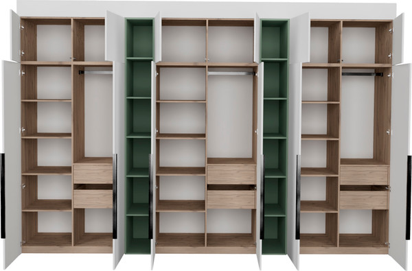 Изображение товара Шкаф Рэйгрупп Рэй S245-В18-4-EBZ В18-4 (дуб элисон/белый премиум/зеленый самшит)