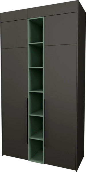 Изображение товара Шкаф Рэйгрупп Рэй S245-В4-WKL В4 (дуб веллингтон/кобальт/античная латунь)