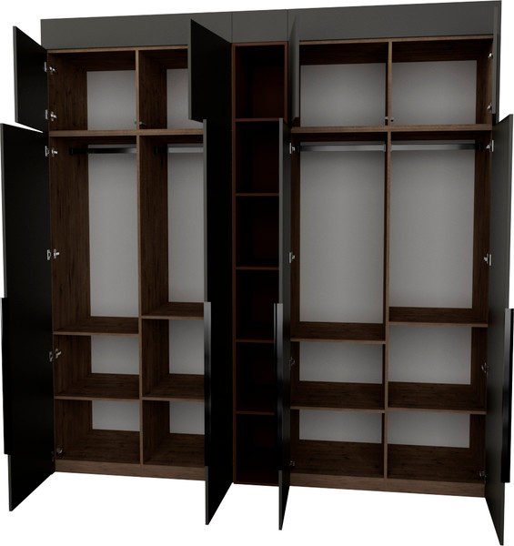 Изображение товара Шкаф Рэйгрупп Рэй S245-В10-1-WKL В10-1 (дуб веллингтон/кобальт/античная латунь)