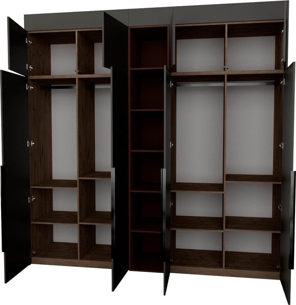 Изображение товара Шкаф Рэйгрупп Рэй S245-В11-1-WKL В11-1 (дуб веллингтон/кобальт/античная латунь)