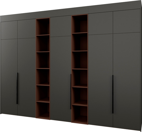 Изображение товара Шкаф Рэйгрупп Рэй S245-В17-2-WKL В17-2 (дуб веллингтон/кобальт/античная латунь)