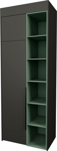 Изображение товара Шкаф Рэйгрупп Рэй S245-B2-WKZ В2 (дуб веллингтон/кобальт/зеленый самшит)