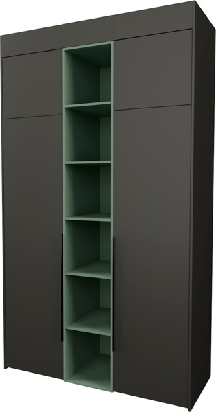 Изображение товара Шкаф Рэйгрупп Рэй S245-В5-WKZ В5 (дуб веллингтон/кобальт/зеленый самшит)