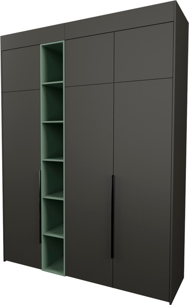 Изображение товара Шкаф Рэйгрупп Рэй S245-В7-1-WKZ В7-1 (дуб веллингтон/кобальт/зеленый самшит)