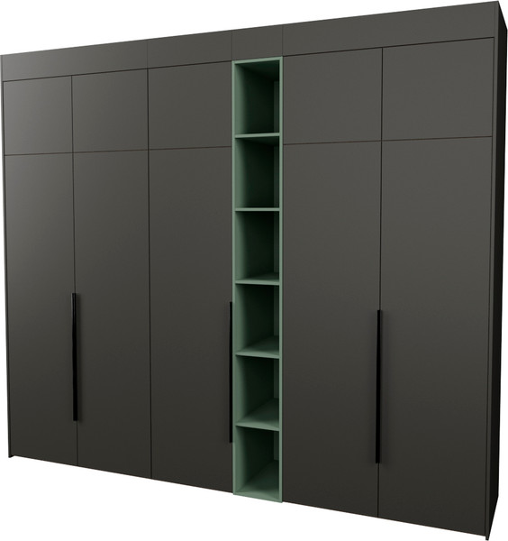 Изображение товара Шкаф Рэйгрупп Рэй S245-В13-3-WKZ В13-3 (дуб веллингтон/кобальт/зеленый самшит)