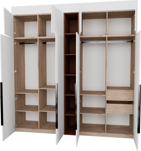 Изображение товара Шкаф Рэйгрупп Рэй S257-В10-2-EBL В10-2 (дуб элисон/белый премиум/античная латунь)