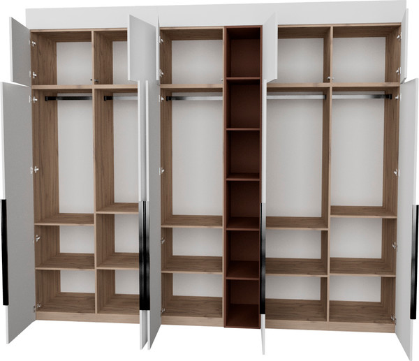 Изображение товара Шкаф Рэйгрупп Рэй S257-В13-1-EBL В13-1 (дуб элисон/белый премиум/античная латунь)