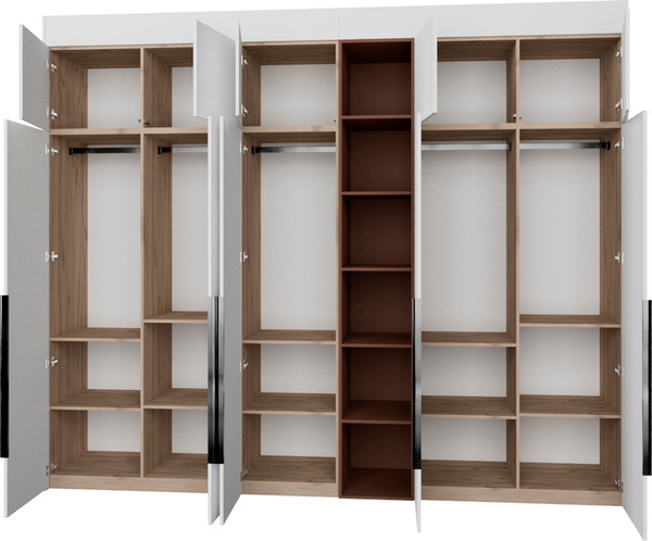 Изображение товара Шкаф Рэйгрупп Рэй S257-В14-1-EBL В14-1 (дуб элисон/белый премиум/античная латунь)