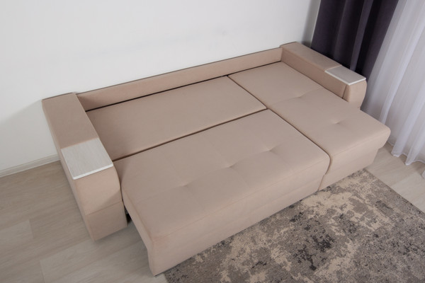 Изображение товара Диван угловой DiArt Бруклин Г-правый (велюр, Selfie cream/крафт)