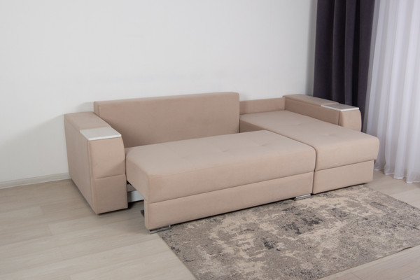 Изображение товара Диван угловой DiArt Бруклин Г-правый (велюр, Selfie cream/крафт)