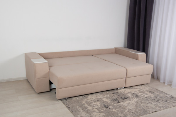 Изображение товара Диван угловой DiArt Бруклин Г-правый (велюр, Selfie cream/крафт)