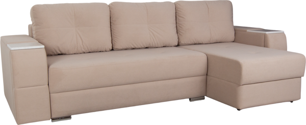 Изображение товара Диван угловой DiArt Бруклин Г-правый (велюр, Selfie cream/крафт)