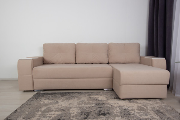 Изображение товара Диван угловой DiArt Бруклин Г-правый (велюр, Selfie cream/крафт)