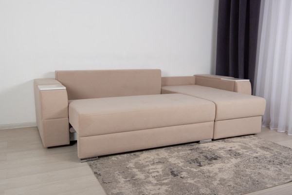 Изображение товара Диван угловой DiArt Бруклин Г-правый (велюр, Selfie cream/крафт)