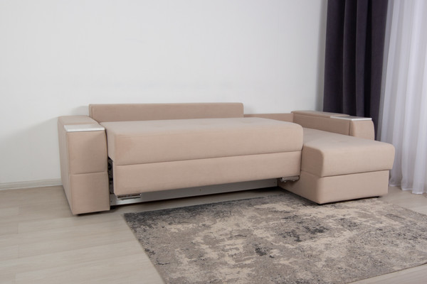 Изображение товара Диван угловой DiArt Бруклин Г-правый (велюр, Selfie cream/крафт)