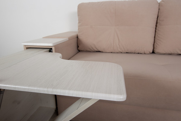 Изображение товара Диван угловой DiArt Бруклин Г-правый (велюр, Selfie cream/крафт)