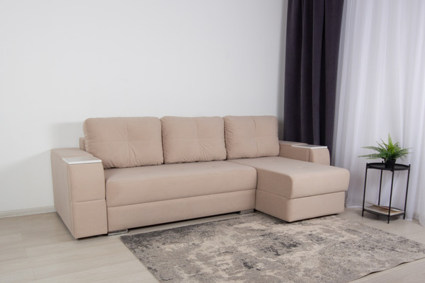 Изображение товара Диван угловой DiArt Бруклин Г-правый (велюр, Selfie cream/крафт)