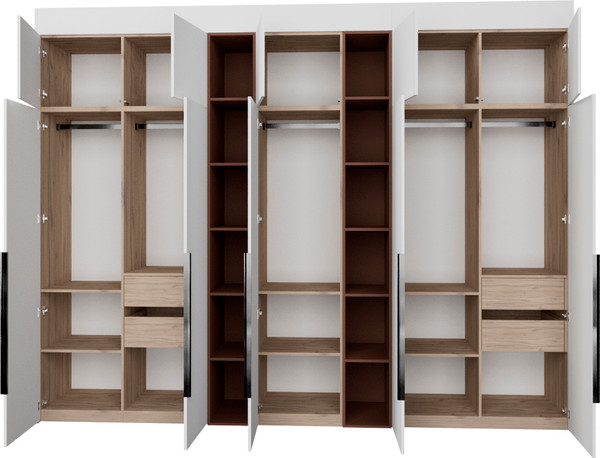 Изображение товара Шкаф Рэйгрупп Рэй S257-В16-3-EBL В16-3 (дуб элисон/белый премиум/античная латунь)