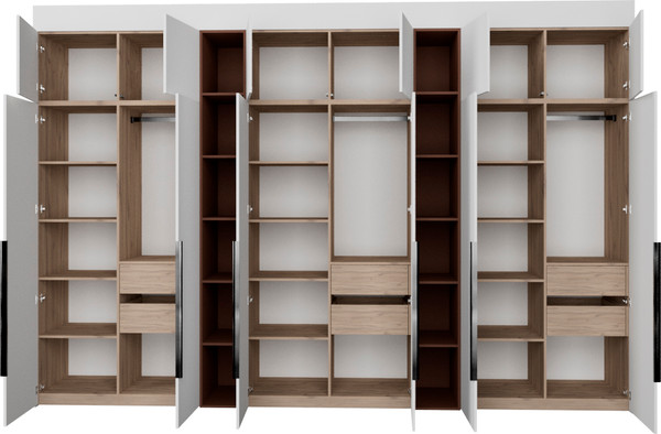 Изображение товара Шкаф Рэйгрупп Рэй S257-В18-4-EBL В18-4 (дуб элисон/белый премиум/античная латунь)