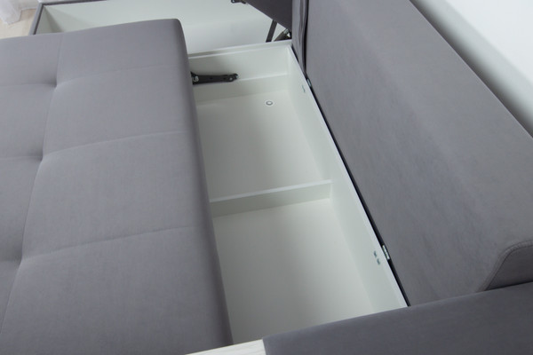 Изображение товара Диван угловой DiArt Бруклин 7-левый (велюр, Selfie grey/крафт)