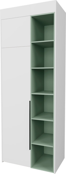 Изображение товара Шкаф Рэйгрупп Рэй S257-B2-EBZ В2 (дуб элисон/белый премиум/зеленый самшит)