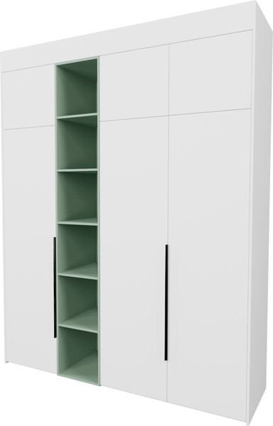 Изображение товара Шкаф Рэйгрупп Рэй S257-В8-2-EBZ В8-2 (дуб элисон/белый премиум/зеленый самшит)