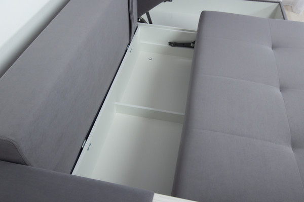 Изображение товара Диван угловой DiArt Бруклин Г-правый (велюр, Selfie grey/крафт)