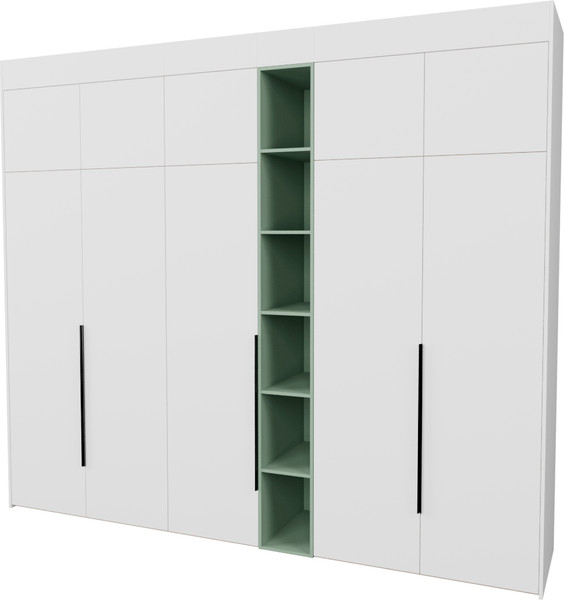 Изображение товара Шкаф Рэйгрупп Рэй S257-В13-2-EBZ В13-2 (дуб элисон/белый премиум/зеленый самшит)