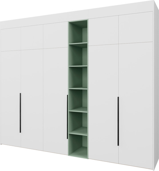 Изображение товара Шкаф Рэйгрупп Рэй S257-В14-2-EBZ В14-2 (дуб элисон/белый премиум/зеленый самшит)