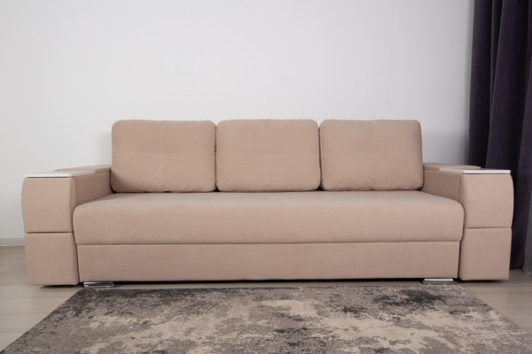 Изображение товара Диван DiArt Бруклин НПБ (велюр, Selfie cream/прав/крафт)