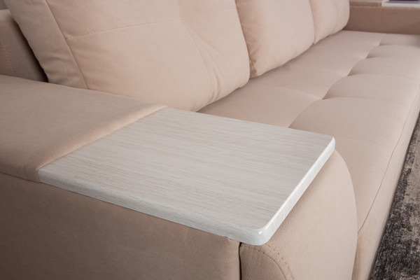 Изображение товара Диван DiArt Бруклин НПБ (велюр, Selfie cream/прав/крафт)