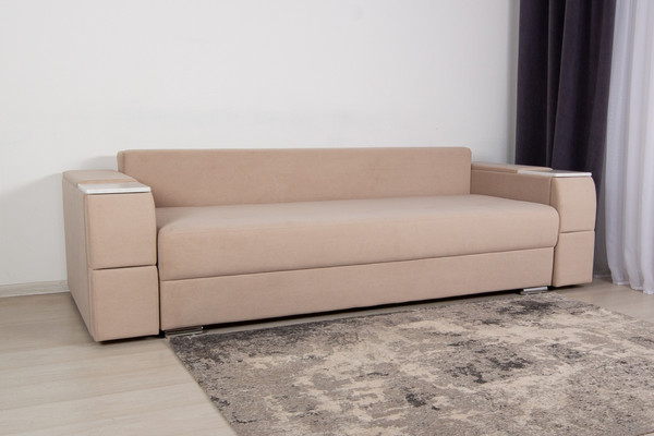 Изображение товара Диван DiArt Бруклин НПБ (велюр, Selfie cream/прав/крафт)